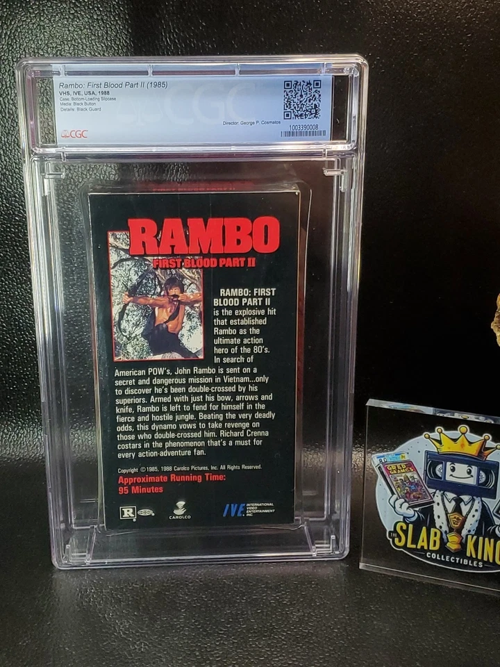 Rambo Frist Blood Part 2 (VHS 1988) IVE, CGC Graded (9.8-A++) RARE!!! - Image 3 of 4