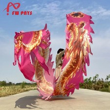 7m Pink Fitness Dragon Dance Ribbon Festival Prop Only Tail Not Include Head 