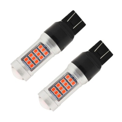 2x 7443 12V 2,2W Strobe Auto Bremsleuchten, 42-LED SMD2835, rot, Aluminium, Birnen