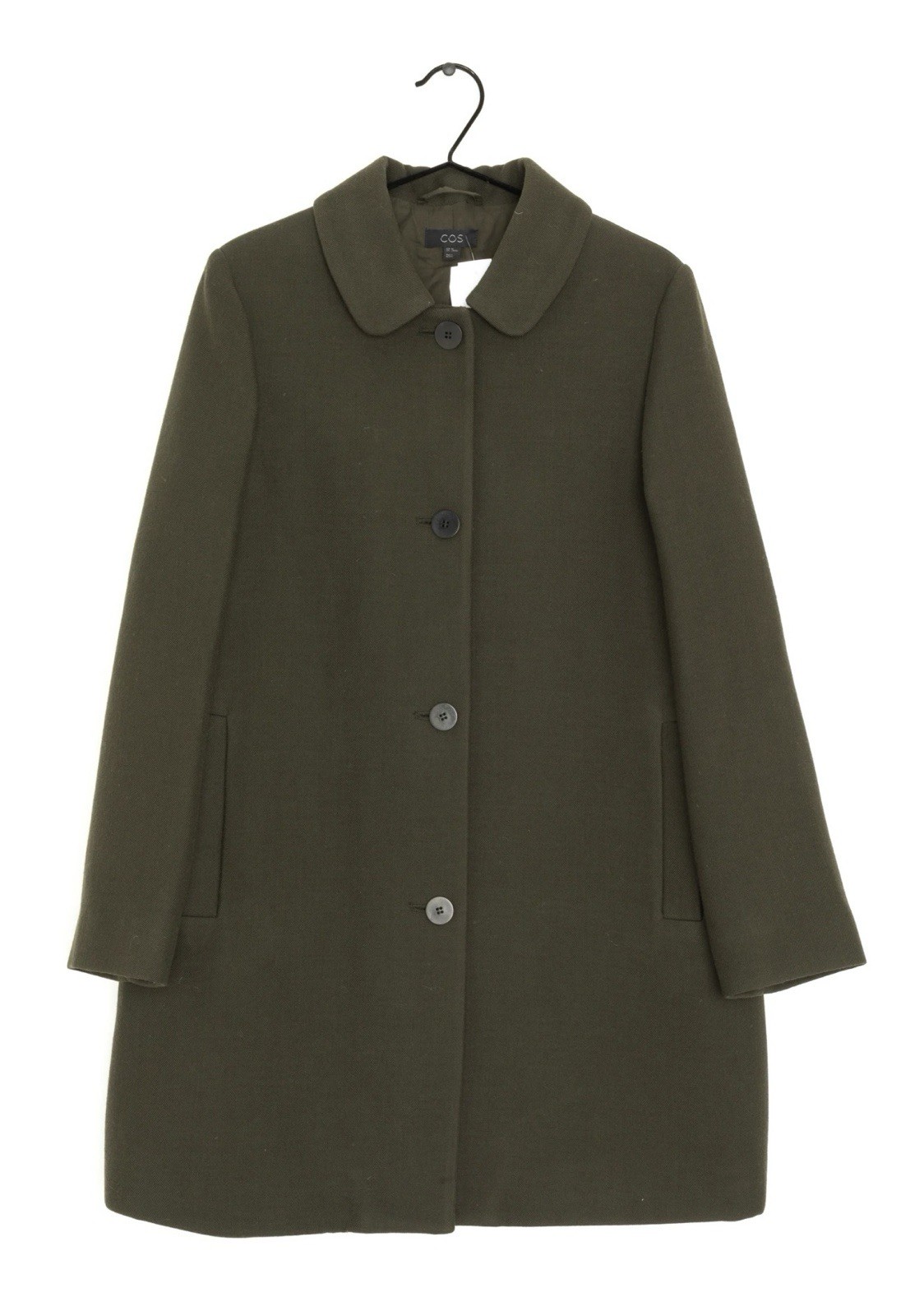 COS Women’s Wool Coat Size EU 44 Green Khaki