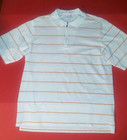 Nicklaus 1/4 zip Golf Polo Shirt Men's Large White with Orange Stripes — photo 1
