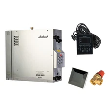 9KW Steam Generator,Motorized Auto Drain,Stainless Steel, TOUCH PANEL