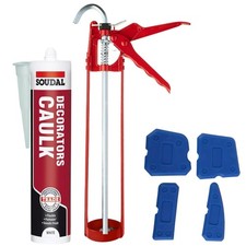 Decorators Caulk White Set Bundle With Soudal White Caulk Gap And Crack Filler