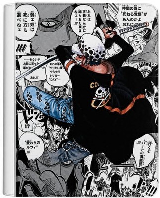 Trafalgar D Water Law Manga UV Color or Laser Engraved Zipper 4-9-12 Slot Binder