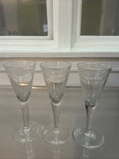Monticello Crystal Cordial Wine Glass Set Of 3