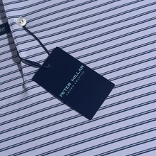 NEW Peter Millar Crown Crafted Men's Size 2XL Lavender Moon Stripe Golf Polo XXL