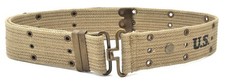 WW2 U.S. M1936 Pistol Belt Khaki marked JT&L 1942 will fit 25"- 45" waist