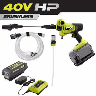 #ad 40 Volt HP Brushless EZClean 600 PSI 0.7 GPM Cold Water Power Cleaner with 2.0 A $159.20