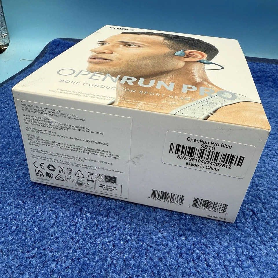 Shokz OPENRUN PRO S810 Premium Bone Conduction Sport Headphones : BLUE - Image 2 of 2