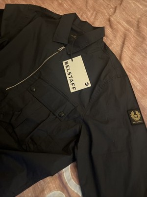 Rare Brand New w/ Tags Belstaff Men's Hawking Zip Shirt - Dark Ink - Size L