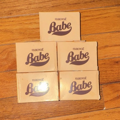 #ad Fabergé Babe Body Bar Soap for Women Beige 3 oz Bars Lot of 5 $50.00
