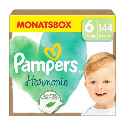 Pampers Harmonie Windeln - Größe 6 (13+ kg) MONATSPACK - 144 Stück