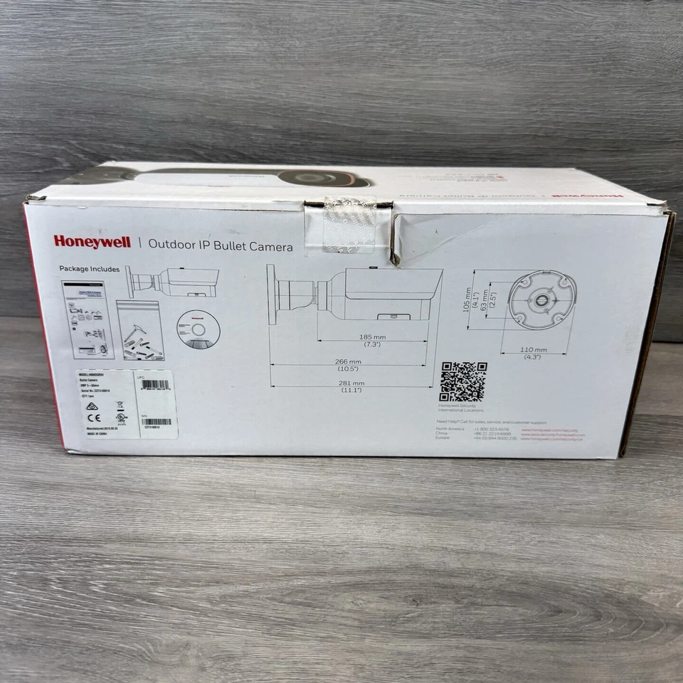 Honeywell HBW2GR3 2MP 5-50mm Network Low-Light IR Indoor / Outdoor Bullet Camera - Image 3 of 4