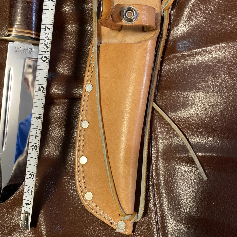 Cuchillo de hoja fija KAmBAR 1207 de colección años 60-70 con funda nueva Foto 3 de 4