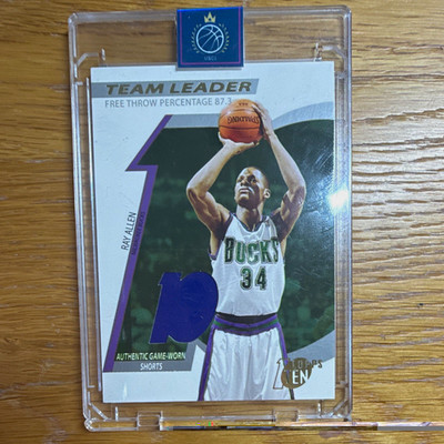 Topps NBA 2002-03 Topps Ten Ray Allen TL-RA Bucks Team Leader Patch /1290