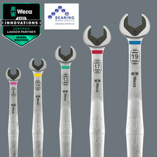 Wera JOKER 6007 Long Metric Combination Ratchet Open Ended Spanners, All Sizes