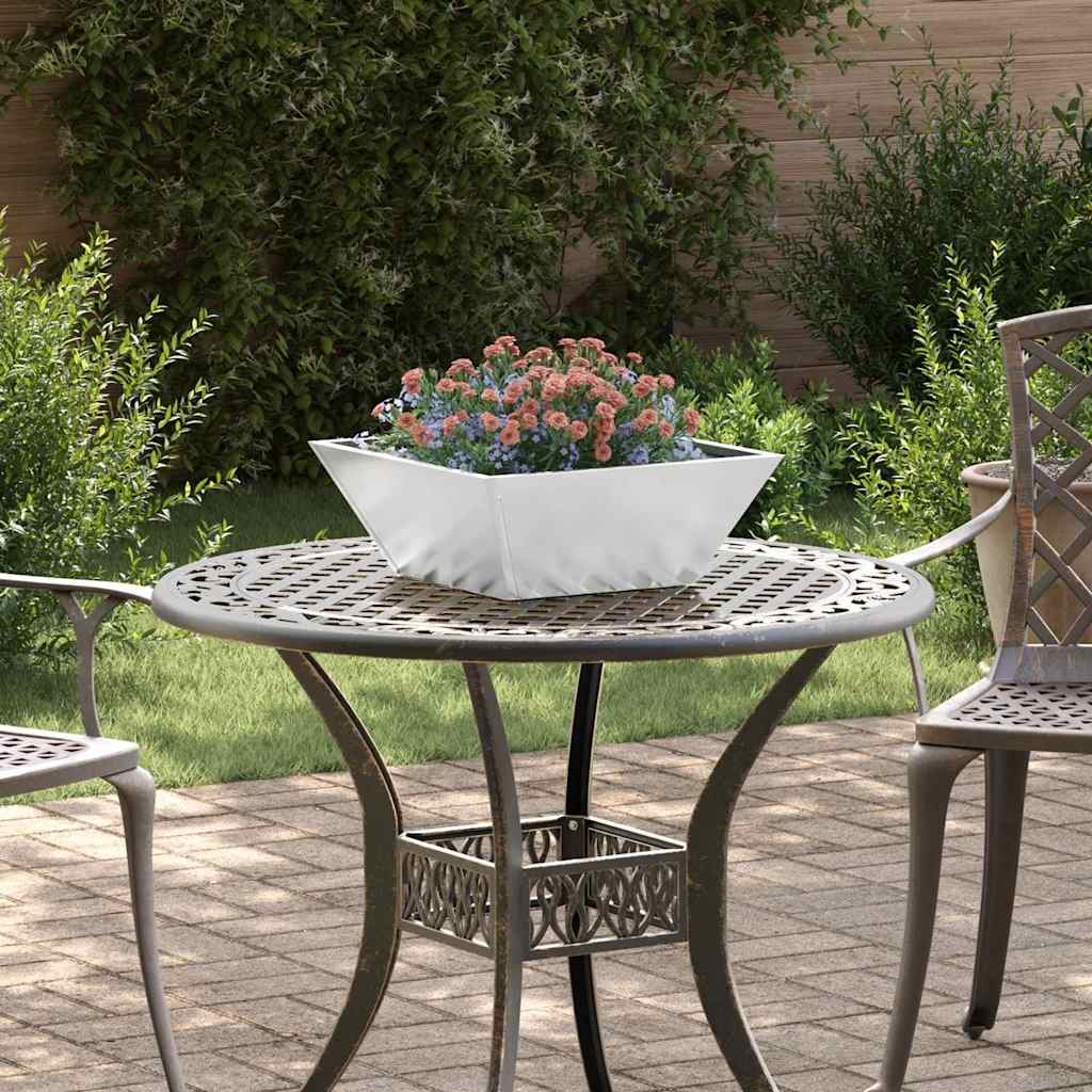 Set 5 Fioriere a Ciotola vidaXL 40x15cm Argento - Acciaio Zincato