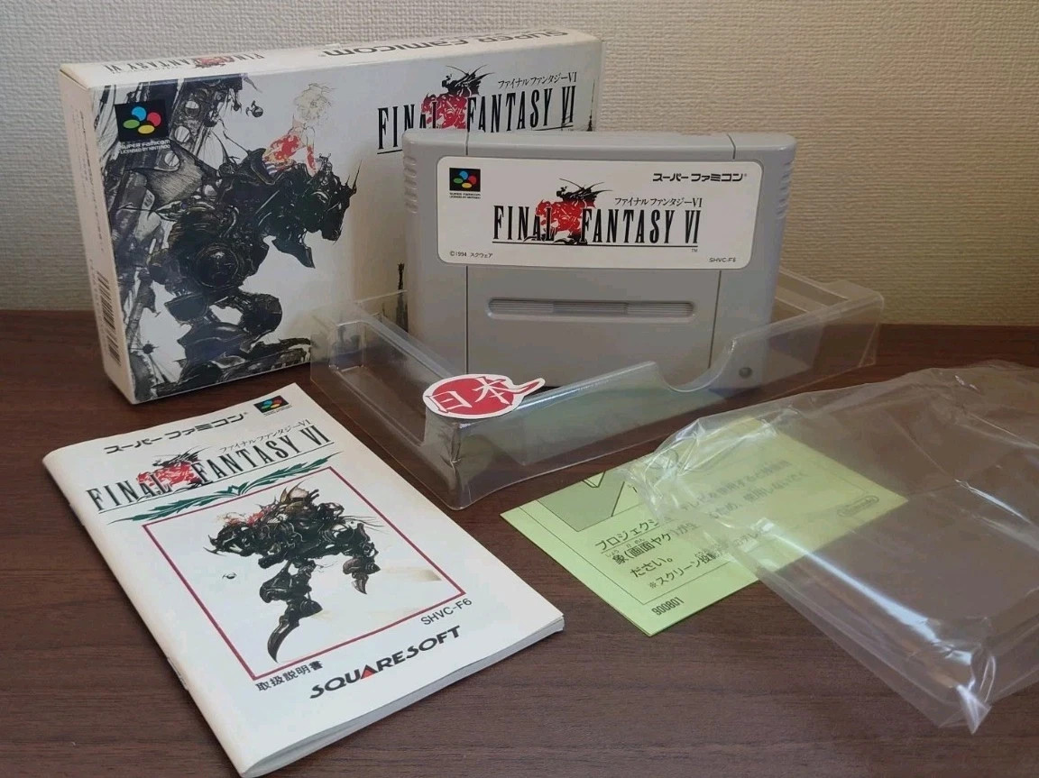 Final Fantasy VI FF6 Super Nintendo SNES Super Famicom + MANUAL
