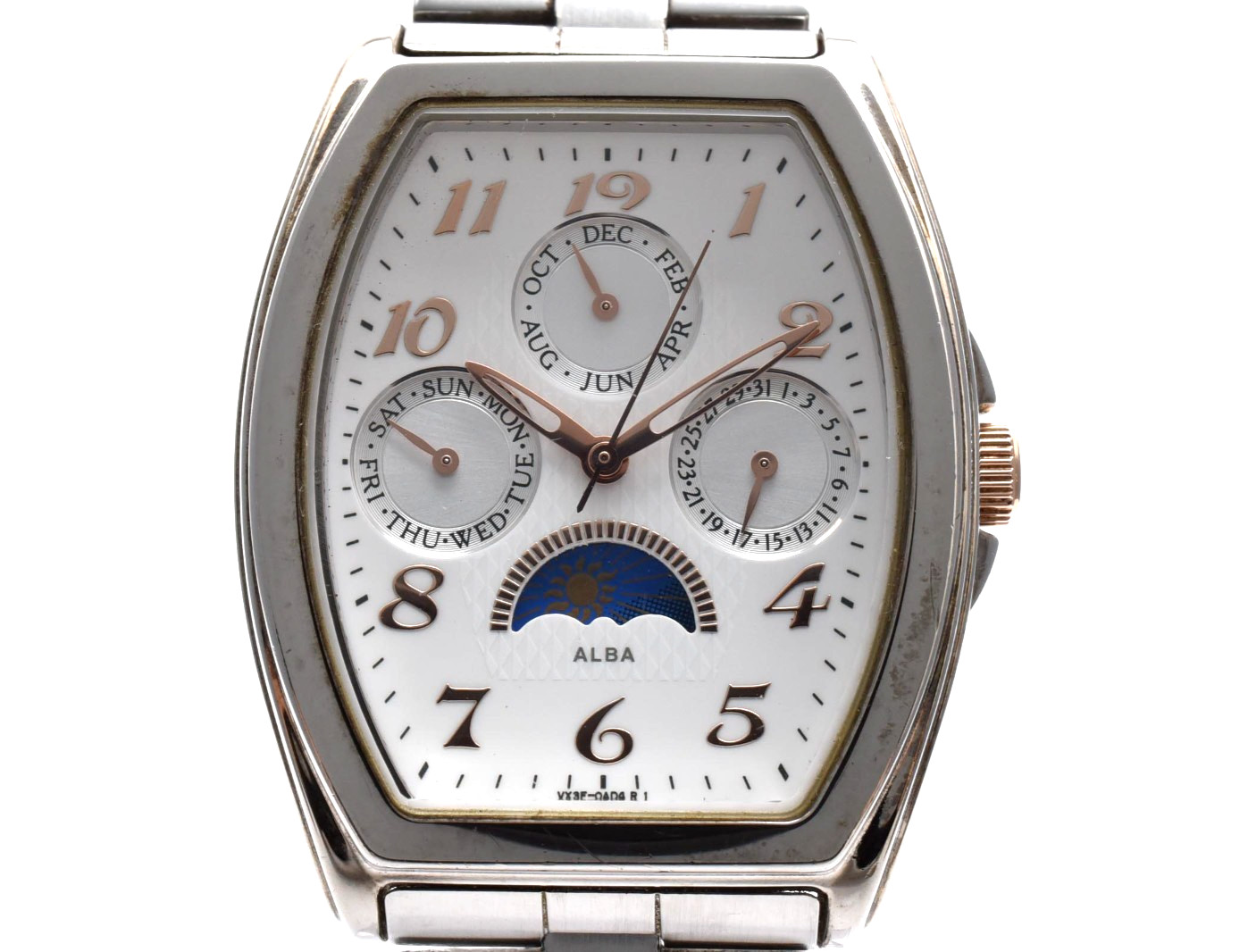 【EXC+5】Vintage Dial SEIKO Men's White Alba Watch... Quartz Sun&Moon VX3F-0AD0 - VintageWatches.PK 【EXC+5】Vintage Dial SEIKO Men's White Alba Watch... Quartz Sun&Moon VX3F-0AD0 - vintagewatches.pk