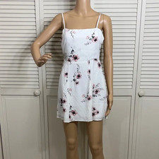 NWT Show Me Your MuMu White Floral Mini Sleeveless Dress Multicolor Small