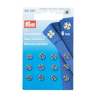 Prym AnnäH-DruckknöPfe 6 Mm Silberfarben 12 StüCk
