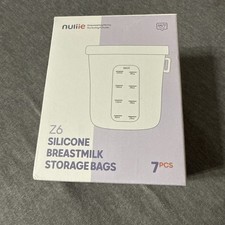 Nuliie Silicone Breast Milk Storage Bags Z6 7pcs Food-grade PBA-free Safe New