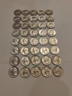 LOT OF 40 / 90 % SILVER 1964 - D WASHINGTON QUARTERS . NICE. NO - RESERVE. 5 DAY