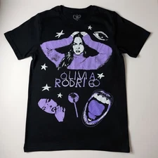 Olivia Rodrigo Graphic T Shirt Black Purple Pop Star Concert Merch Women's XL