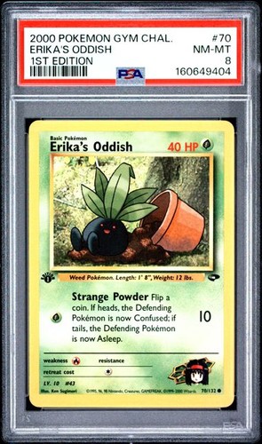 Erika's Oddish (1st Edition) graded PSA 8 for sale on eBay