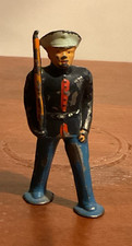 Vintage Barclay PodFoot Marine Officer Toy Soldier Marching In Dress Blues