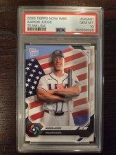 Aaron Judge 2026 Topps Now WBC #USA01 Team USA PSA 10 Gem Mint QTY