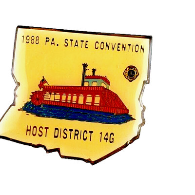 Lions Club 1988 PA State Convention Host District 14G Pin NWT