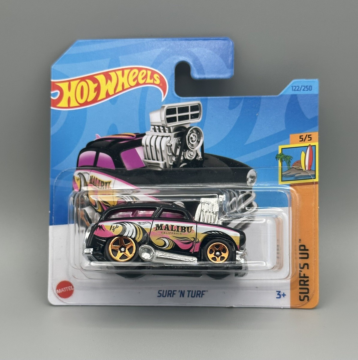 Hot Wheels Surf 'N Turf 5/5 HW Surf's Up 122/250 Short Card “NEW