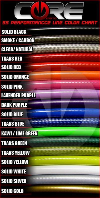 Honda CR125R Brake Lines 2000 2001 Front-Rear Stainless Steel Braided Custom Kit - Image 2 of 4