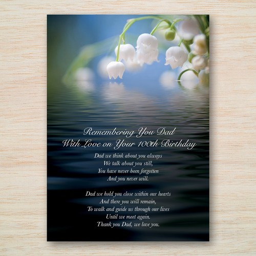 Tarjeta de tumba conmemorativa del 100 cumpleaños de papá ecológica grande A5 resistente a la intemperie Lily of Valley - Imagen 16 de 17