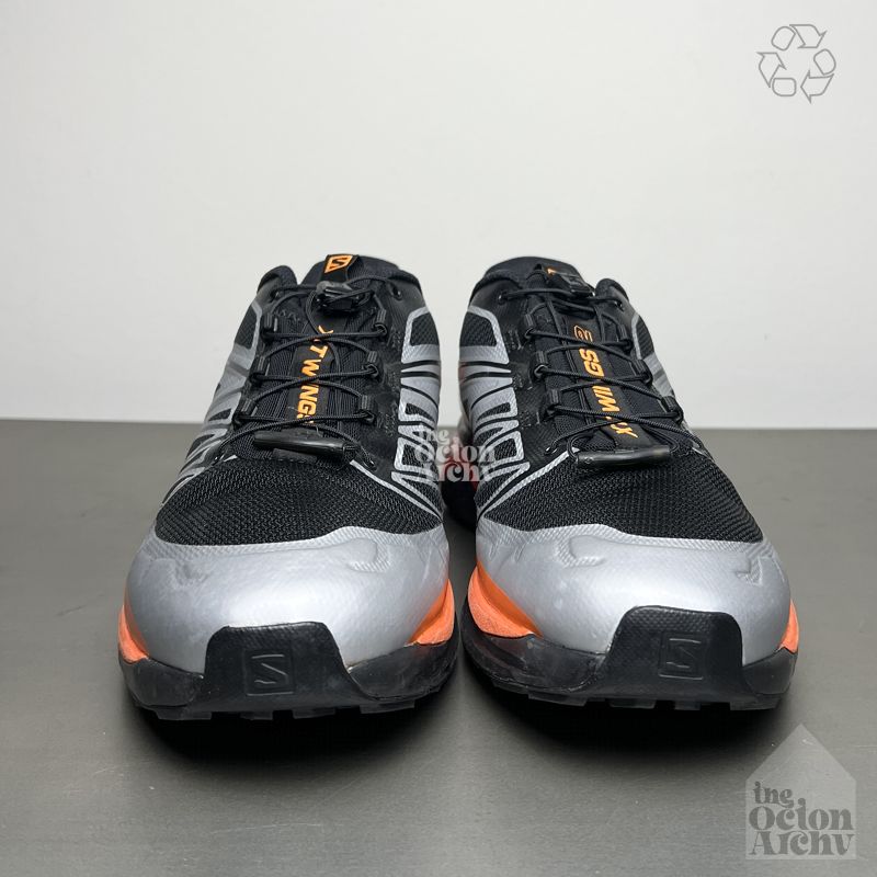 Size 12 Salmon XT-Wings 2 \'Black Silver Vibrant Orange\' 416260 Pre-Owned Salomon XT-Wings 2 Black Silver Vibrant Orange - L41626000 - US main image 4