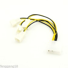 10x Molex 4Pin Male to 4x3 Pin Male Computer Fan Y Splitter Extension Cable Wire