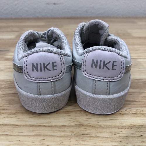 Nike Blazer Shoes Toddler Size 6C Kids White Silver Low 77 Lace Up DA4076 003 - Picture 9 of 12