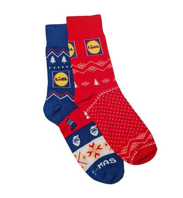Unisex LiDL Weihnachtssocken Lidl Fan Socke Weihnachten Christmas