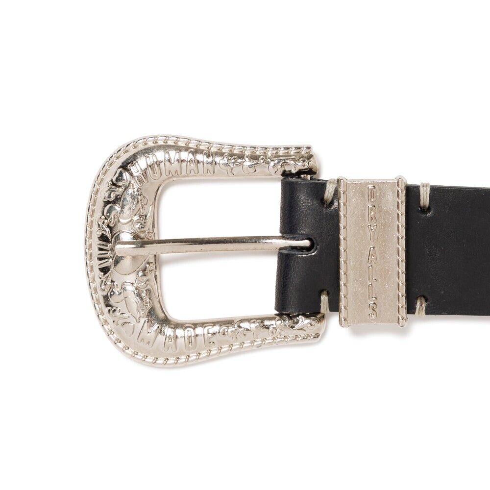 HUMAN MADE Western Leather Belt Color Black 2024 Size M-L HUMAN MADE Western Leather Belt Color Black 2024 Size M-L