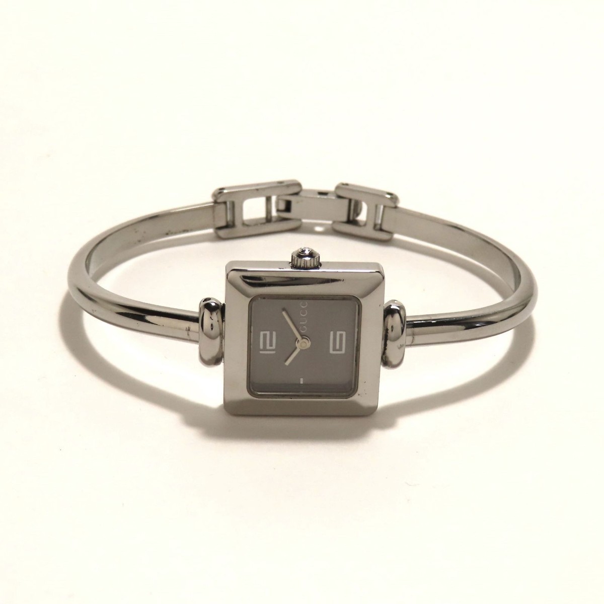GUCCI Square face Watches 1900L Ladies silver Near Mint Japan F/S
