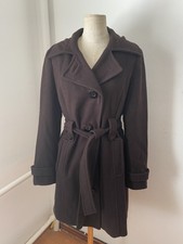 Womans Tcm Coat Brown Autumn Winter Belted Size L