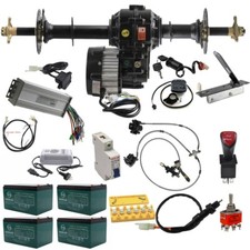 30" Go Kart Rear Differential Axle kit 48V 1000W Motor Cart ATV Golf Dirt Bike