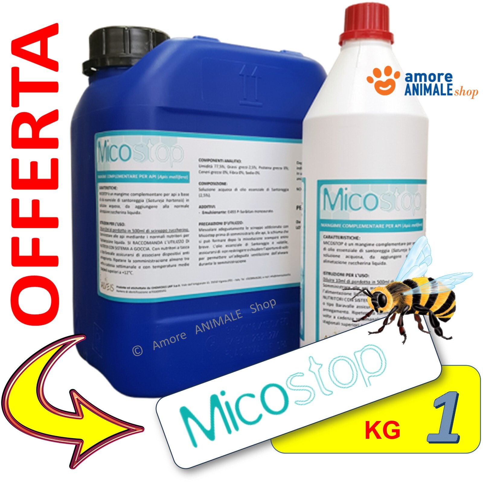 MICOSTOP → 1 kg / Lt - Alimento Naturale Contro la Covata Calcificata delle API: → 3 kg / Lt img 0