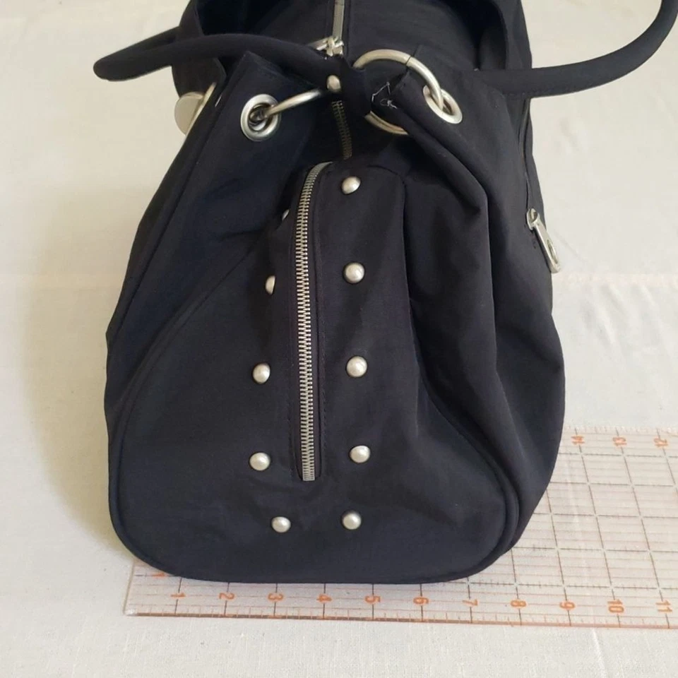 Baggallini Travel Duffel Black Nylon Tote Overnight Carry On Bag Water Resistant - Image 4 of 4