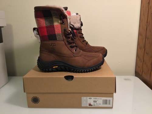 Women’s Ugg Adirondack Boot II Plaid Brown winter boot size 5.5 free shipping - Picture 3 of 9