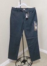 Lee Women s Relaxed Fit All Day Straight Leg Pants Size 10M Charcoal Heather