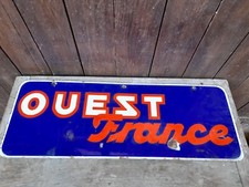 plaque émaillée Ouest France journaux journalisme deco ancien