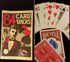 NEW Bicycle Deck plus Magic Book-84 Card Tricks- ez to learn with ordinary deck