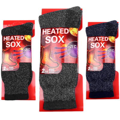 3-Pack Men Thermal Socks Heated Sox Ultra Warm Best for Out